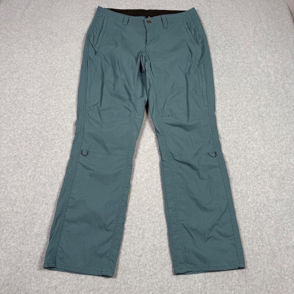 Kuhl Splash Hiking Pants Womens 10 Short Blue Green Outdoor Stretch Gorpcore